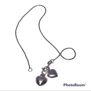 Double heart bracelet, made in Italy